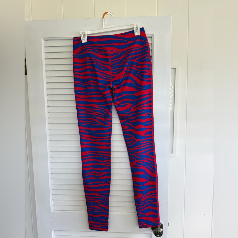 Zubaz Buffalo Bills High-Rise Red & Blue Zebra-Print Leggings - Picture 3 of 5